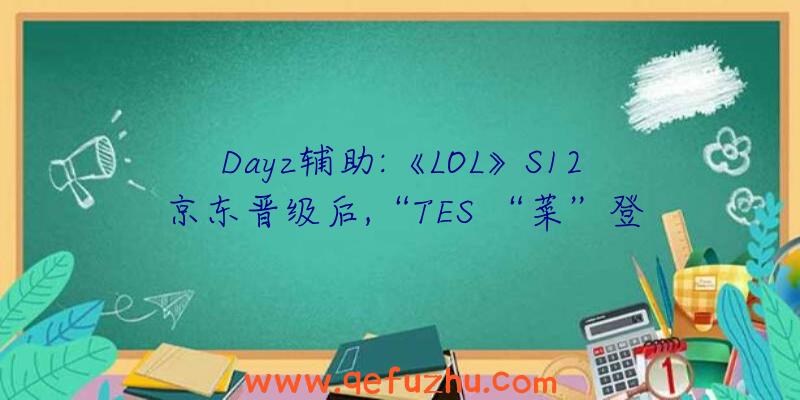 Dayz辅助:《LOL》S12京东晋级后,“TES